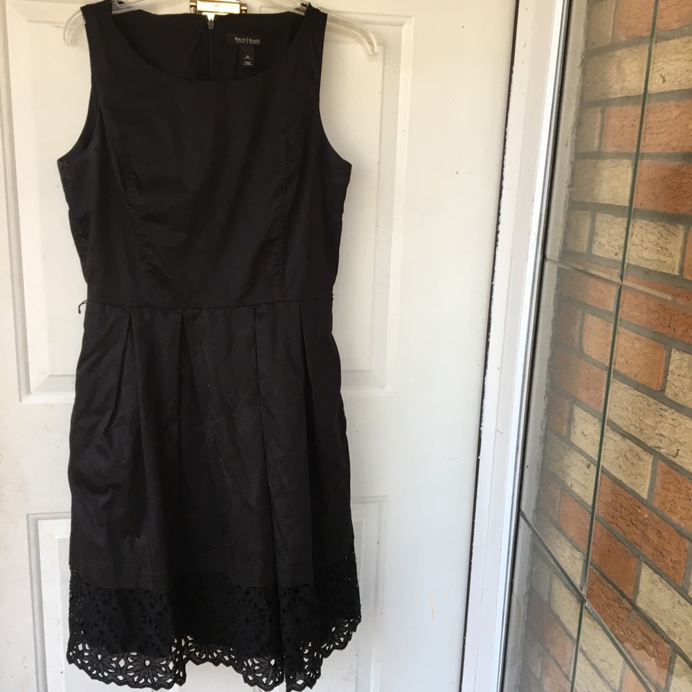 WHBM Dress Womens 12 Sleeveless Fit Flare Pleated